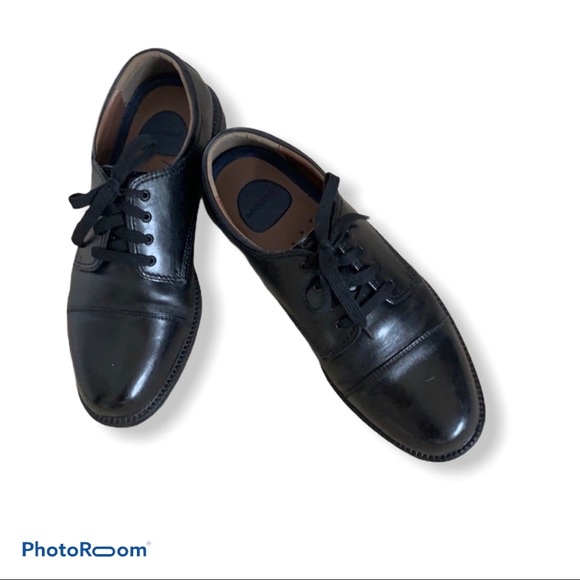 SHOES DOCKERS GORDON CAP TOE OXFORDS BLACK… - Picture 2 of 9